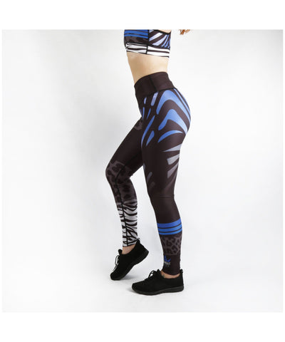 Combat Dollies Wild Blue Fitness Leggings