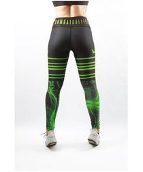 Combat Dollies Green Lightning Fitness Leggings