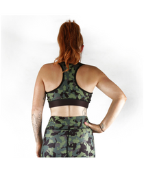 Combat Dollies Khaki Camo Sports Bra