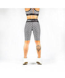 Combat Dollies Chequered Skull Cycle Shorts