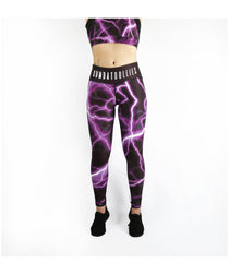 Combat Dollies Lightning Fitness Leggings Purple
