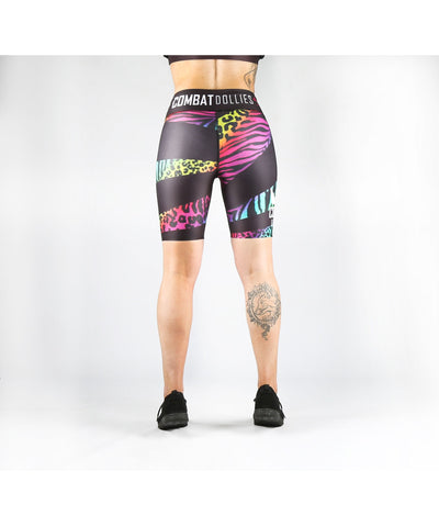 Combat Dollies Multi-Print Midi Shorts