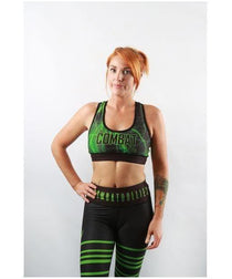 Combat Dollies Green Lightning Sports Bra