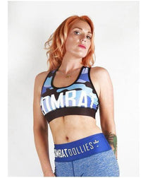Combat Dollies Blue Camo Sports Bra
