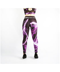 Combat Dollies Lightning Fitness Leggings Purple