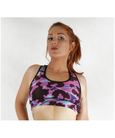 Combat Dollies Oil Splash Sports Bra