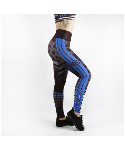 Combat Dollies Wild Blue Fitness Leggings
