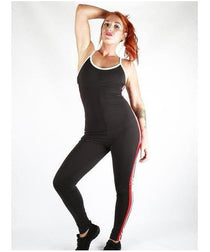 Combat Dollies Red Stripe Gym Jumpsuit