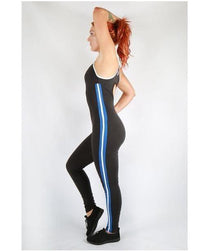 Combat Dollies Blue Stripe Gym Jumpsuit