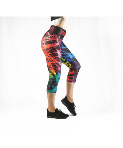 Combat Dollies Fracture Capri Fitness Leggings