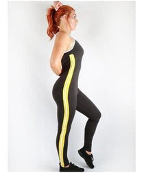 Combat Dollies Yellow Stripe Gym Jumpsuit