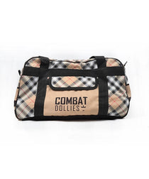 Combat Dollies Plaid Sports Bag Beige