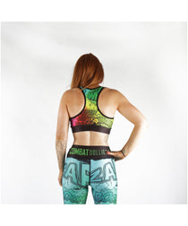 Combat Dollies Multi-Coloured Comic Sports Bra