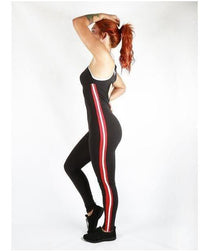 Combat Dollies Red Stripe Gym Jumpsuit