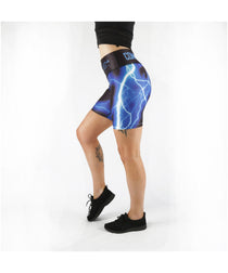 Combat Dollies Blue Lightning Gym Shorts