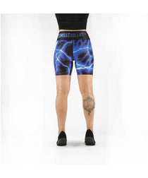 Combat Dollies Blue Lightning Gym Shorts