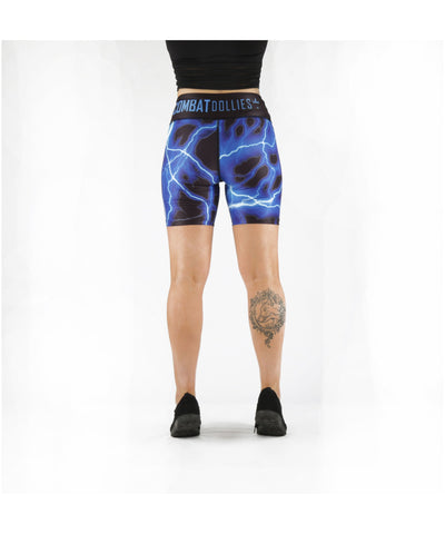 Combat Dollies Blue Lightning Gym Shorts