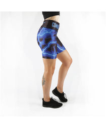 Combat Dollies Blue Lightning Gym Shorts