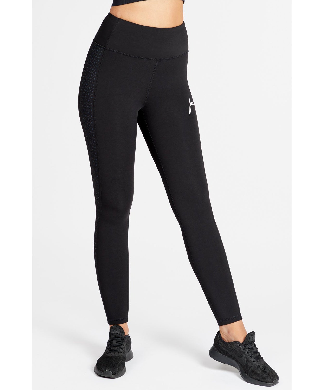 Laser cut leggings black deals