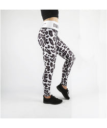 Combat Dollies Full White Leopard Fitness Leggings
