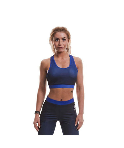 Gold's Gym Women's Ombre Sublimation Crop Top Blue