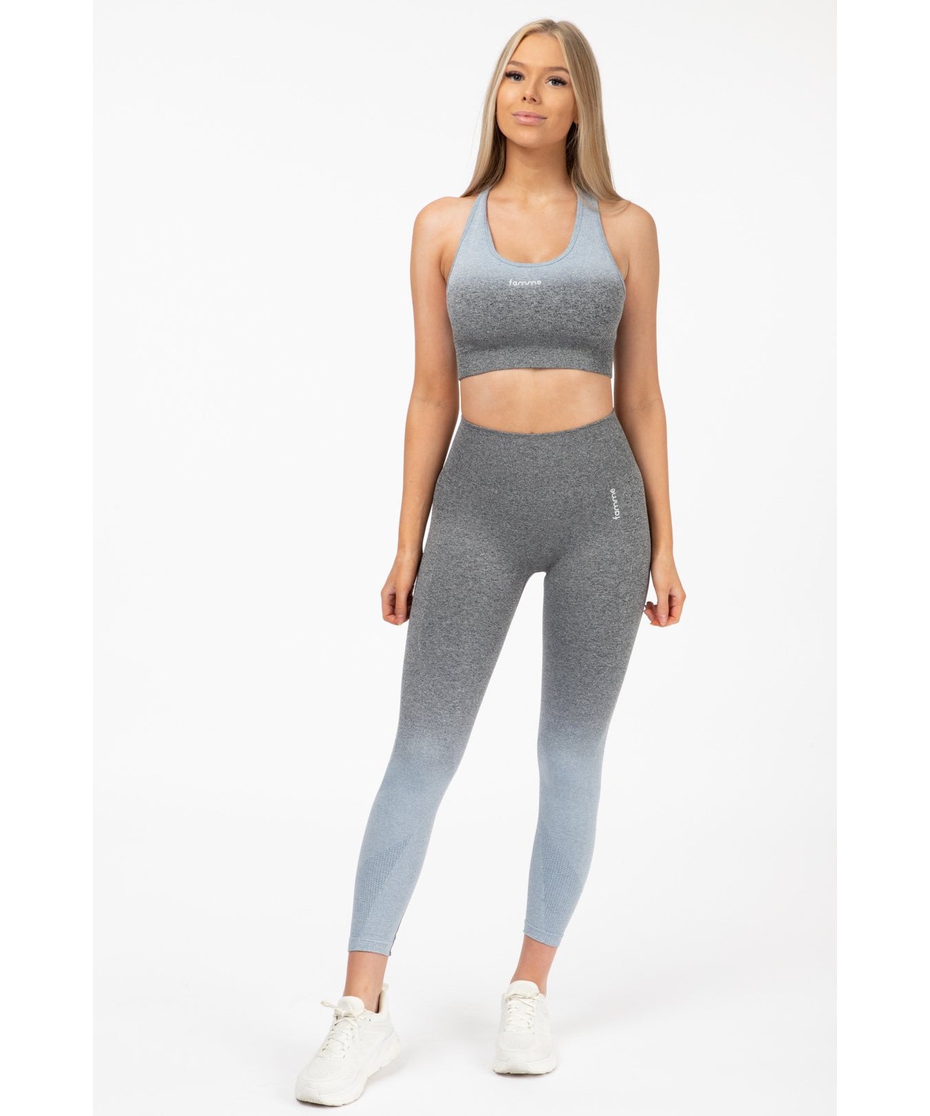 Famme Ombre High Waisted Leggings Grey