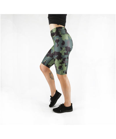 Combat Dollies Khaki Camo Cycle Shorts