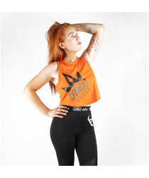 Combat Dollies Cropped Vest Orange