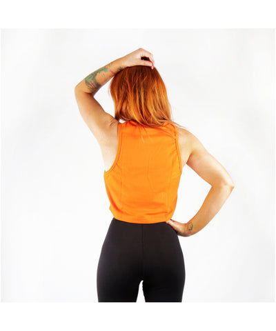 Combat Dollies Cropped Vest Orange