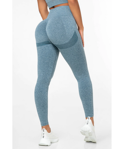 Famme Peach Scrunch Seamless Leggings Blue