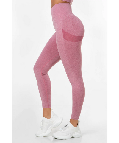 V3 Apparel Womens Seamless Scrunch Define Workout Leggings - Pink