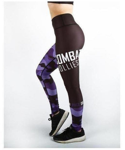 Combat Dollies Fitness Leggings Purple Camo