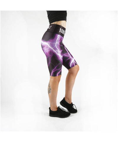Combat Dollies Purple Lightning Cycle Shorts