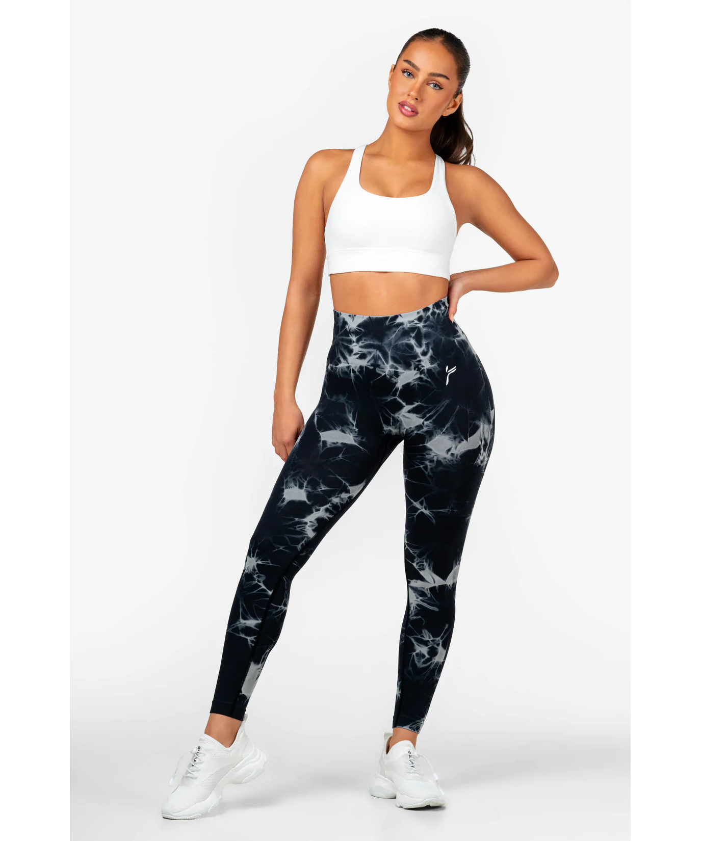 Black and white tie dye leggings hotsell