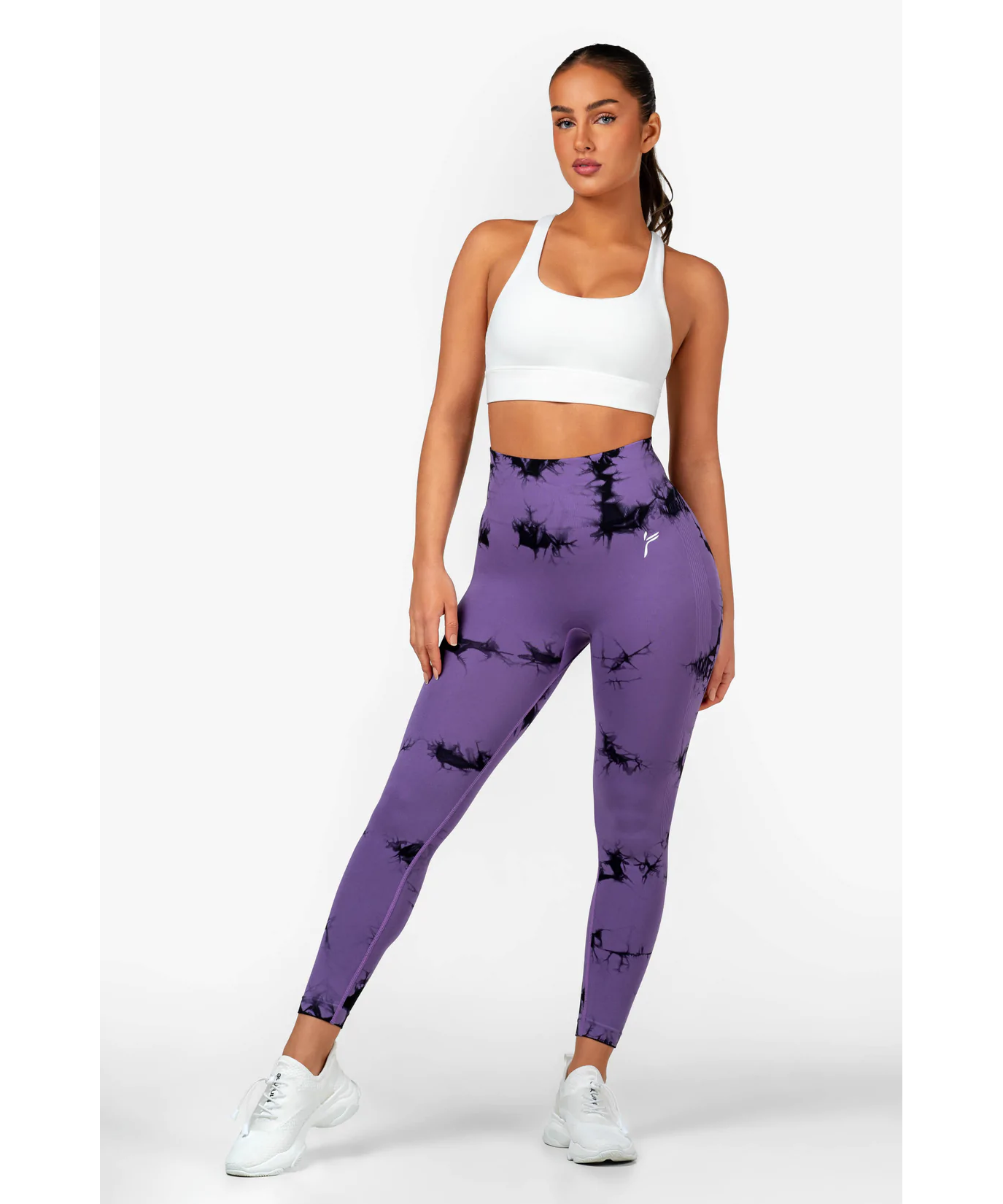 Famme Light Purple Tie Dye Scrunch Leggings XS 8 Purple