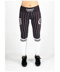 Combat Dollies Baseball Fitness Leggings White/Black
